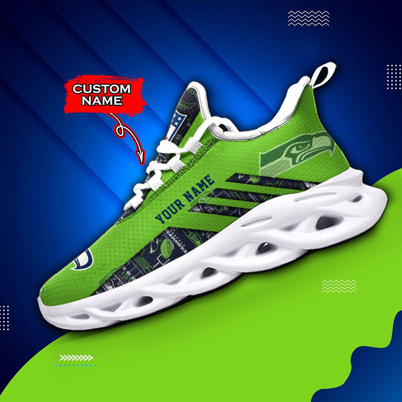 Ideafootwear Seattle Seahawks NFL Max Soul Shoes Sneakers For Men And Women