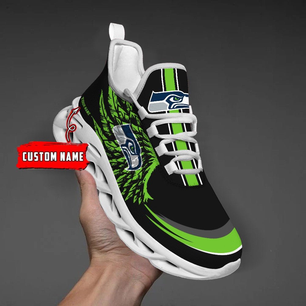 Ideafootwear Seattle Seahawks NFL Max Soul Shoes Sneakers For Men And Women