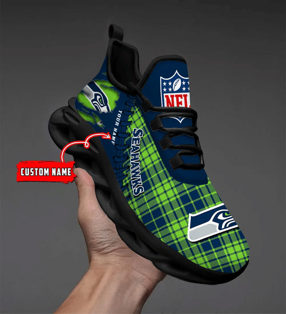 Ideafootwear Seattle Seahawks NFL Max Soul Shoes Sneakers For Men And Women