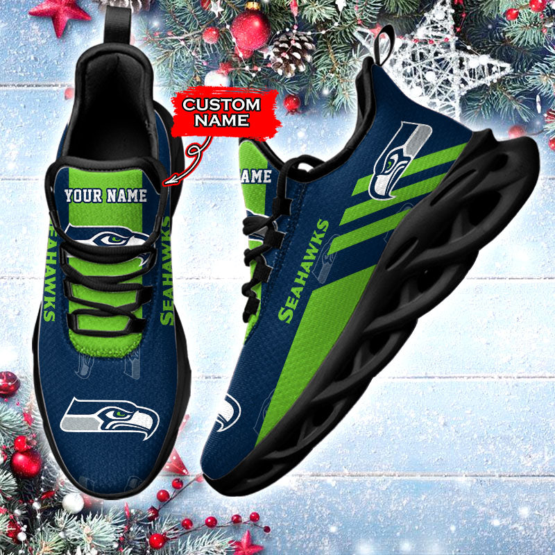 Ideafootwear Seattle Seahawks NFL Max Soul Shoes Sneakers For Men And Women