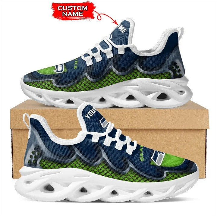 Ideafootwear Seattle Seahawks NFL Max Soul Shoes Sneakers For Men And Women