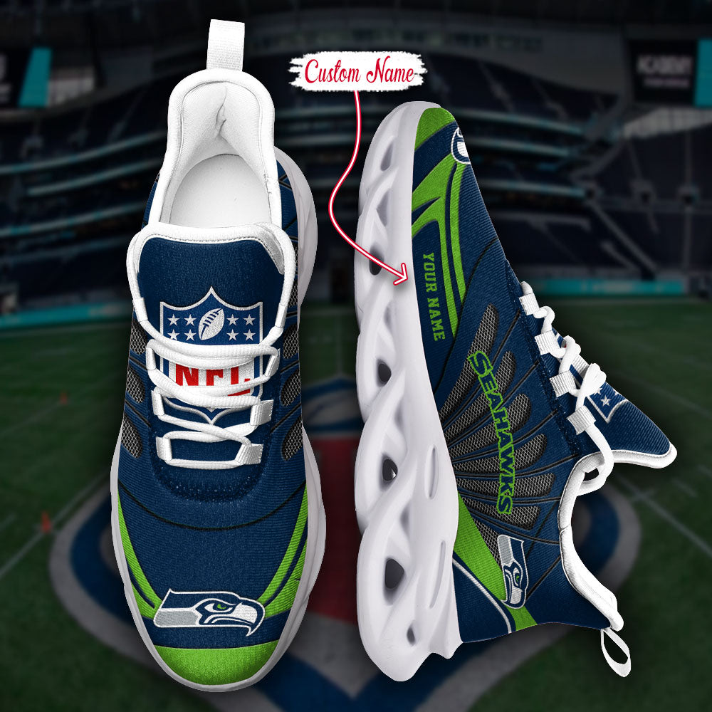Ideafootwear Seattle Seahawks NFL Max Soul Shoes Sneakers For Men And Women