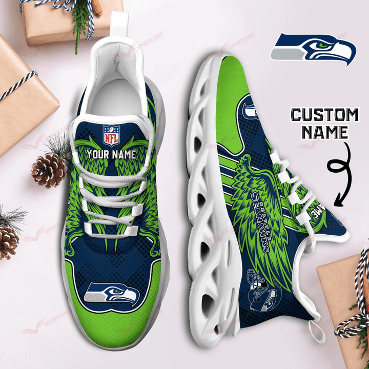 Ideafootwear Seattle Seahawks NFL Max Soul Shoes Sneakers For Men And Women