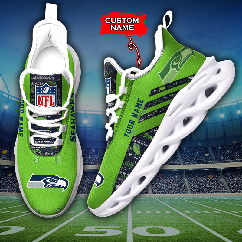 Ideafootwear Seattle Seahawks NFL Max Soul Shoes Sneakers For Men And Women
