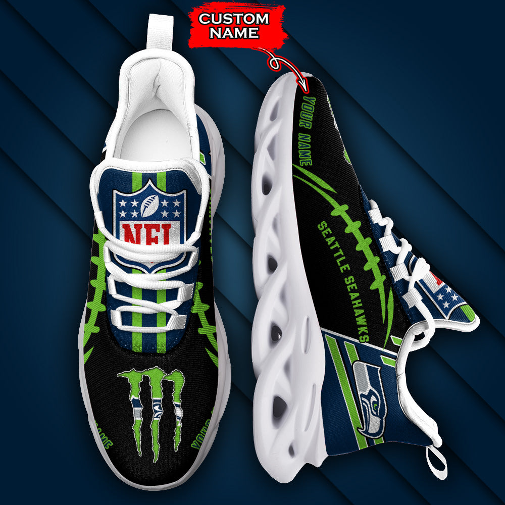 Ideafootwear Seattle Seahawks NFL Max Soul Shoes Sneakers For Men And Women