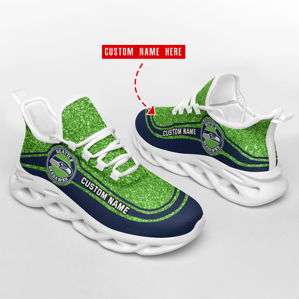 Ideafootwear Seattle Seahawks NFL Max Soul Shoes Sneakers For Men And Women
