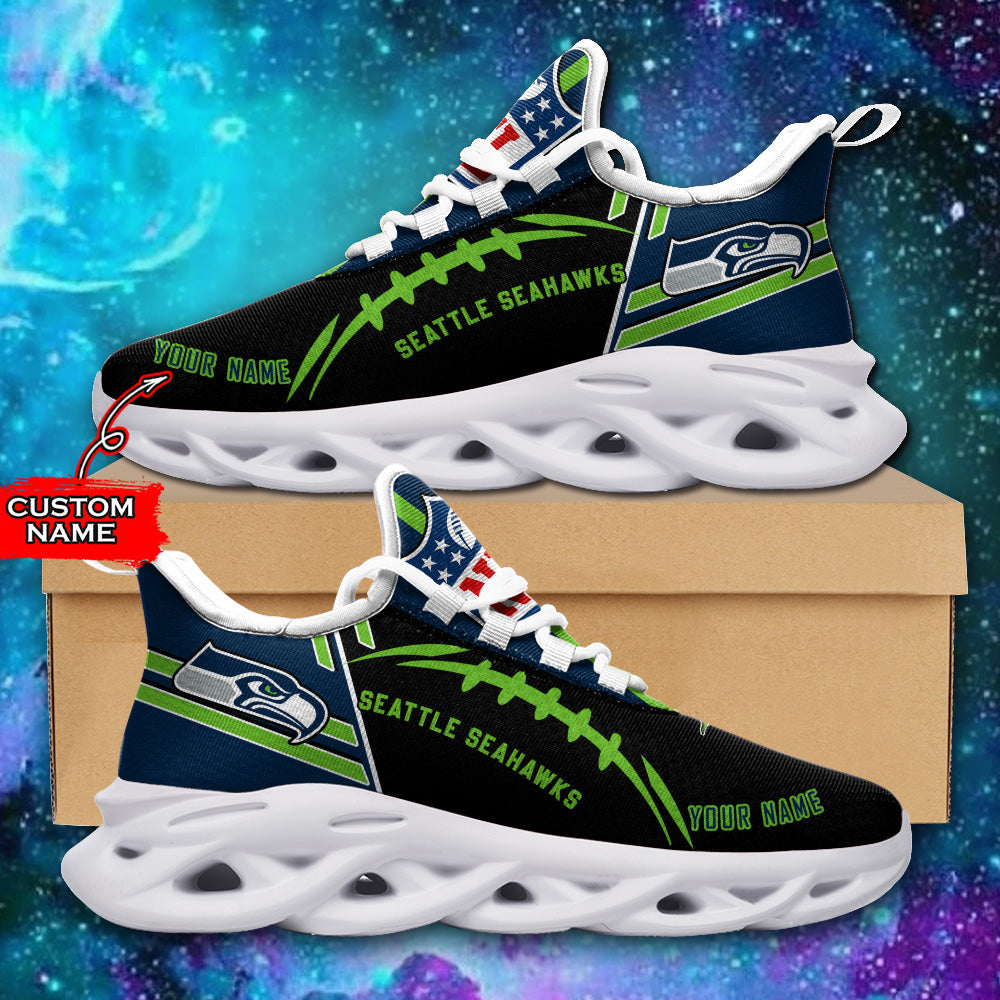 Ideafootwear Seattle Seahawks NFL Max Soul Shoes Sneakers For Men And Women