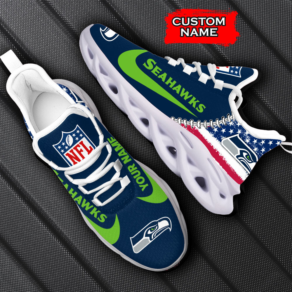 Ideafootwear Seattle Seahawks NFL Max Soul Shoes Sneakers For Men And Women