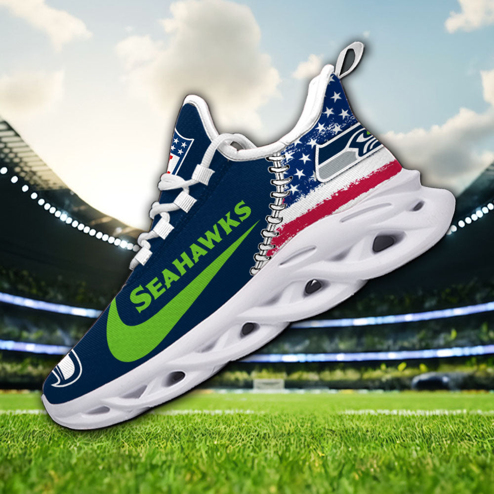Ideafootwear Seattle Seahawks NFL Max Soul Shoes Sneakers For Men And Women