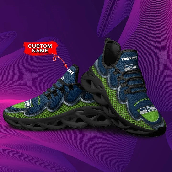Ideafootwear Seattle Seahawks NFL Max Soul Shoes Sneakers For Men And Women