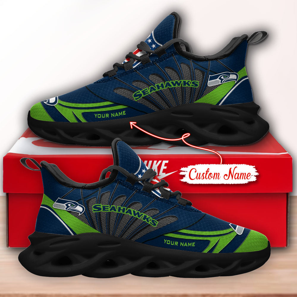 Ideafootwear Seattle Seahawks NFL Max Soul Shoes Sneakers For Men And Women