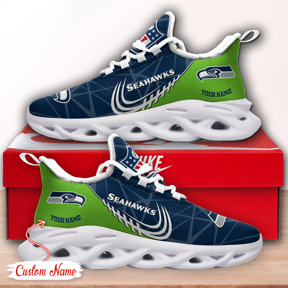 Ideafootwear Seattle Seahawks NFL Max Soul Shoes Sneakers For Men And Women
