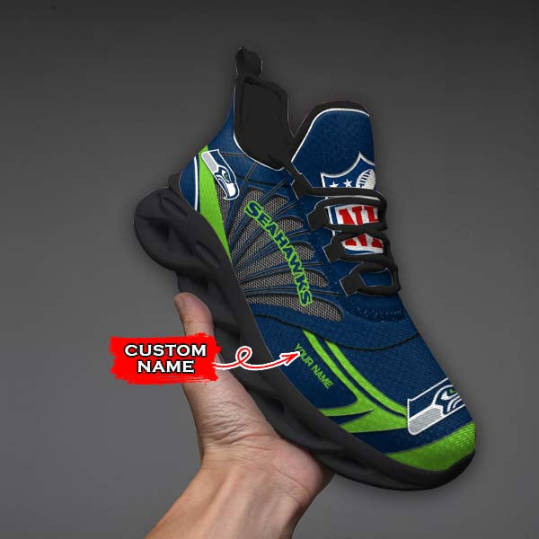 Ideafootwear Seattle Seahawks NFL Max Soul Shoes Sneakers For Men And Women