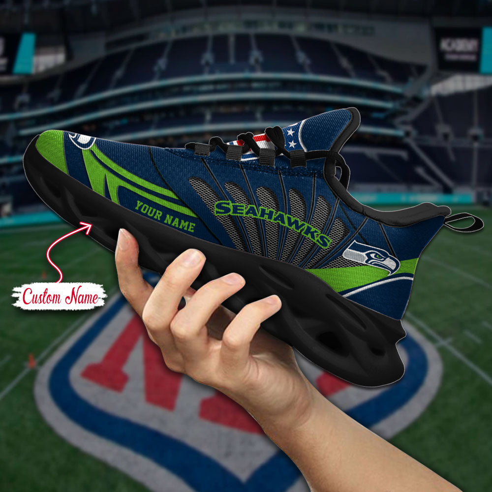 Ideafootwear Seattle Seahawks NFL Max Soul Shoes Sneakers For Men And Women