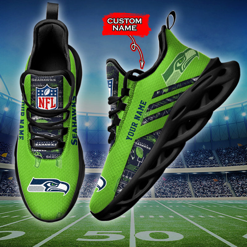 Ideafootwear Seattle Seahawks NFL Max Soul Shoes Sneakers For Men And Women