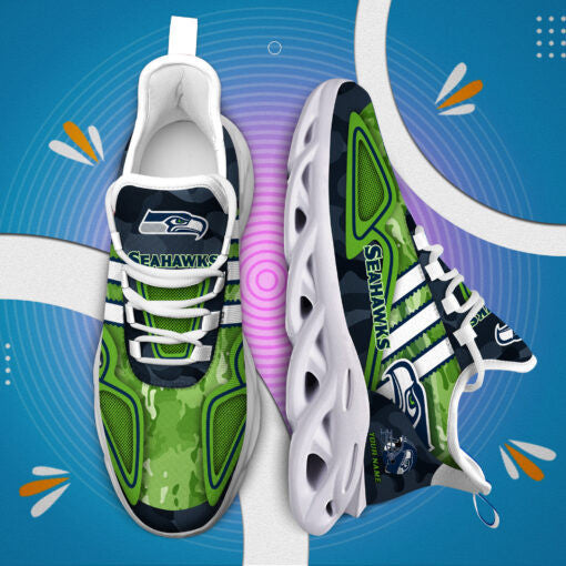 Ideafootwear Seattle Seahawks NFL Max Soul Shoes Sneakers For Men And Women