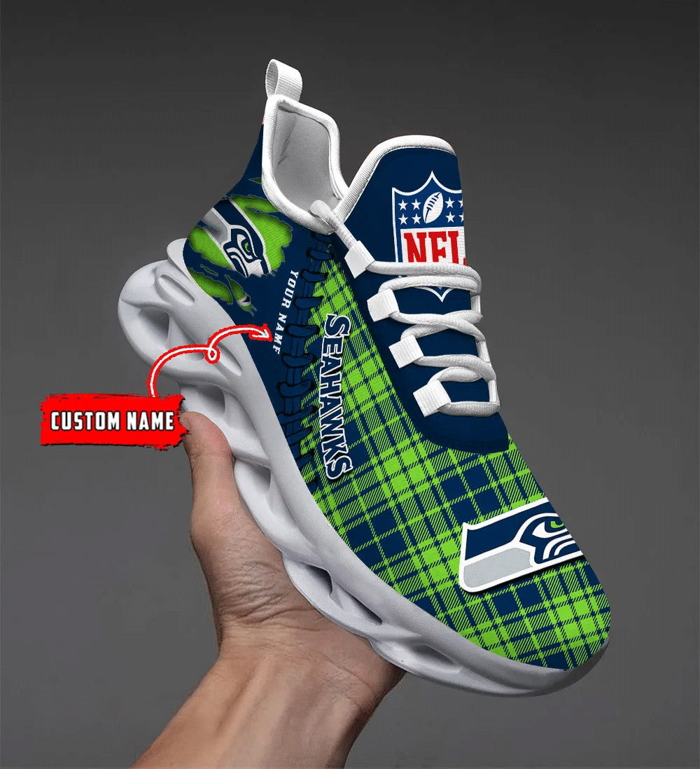 Ideafootwear Seattle Seahawks NFL Max Soul Shoes Sneakers For Men And Women