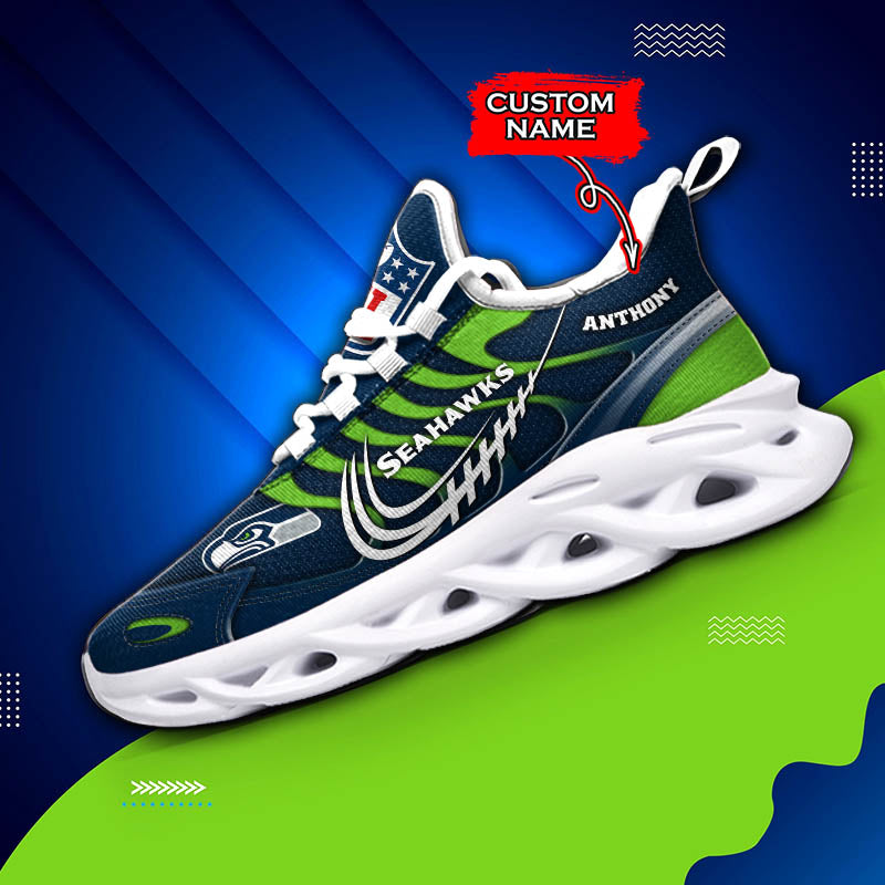 Ideafootwear Seattle Seahawks NFL Max Soul Shoes Sneakers For Men And Women