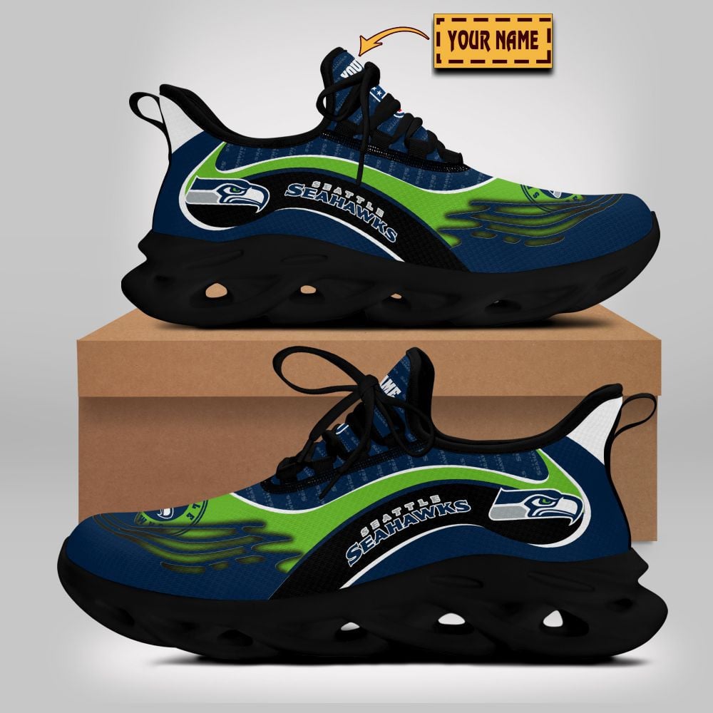 Ideafootwear Seattle Seahawks NFL Max Soul Shoes Sneakers For Men And Women