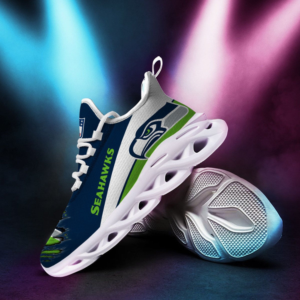 Ideafootwear Seattle Seahawks NFL Max Soul Shoes Sneakers For Men And Women