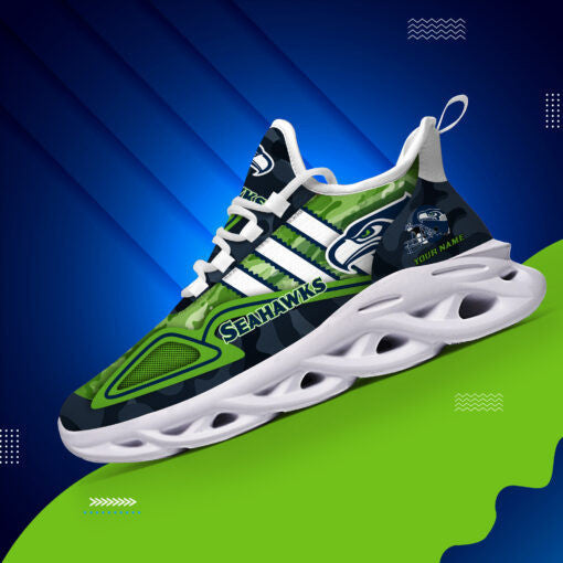 Ideafootwear Seattle Seahawks NFL Max Soul Shoes Sneakers For Men And Women