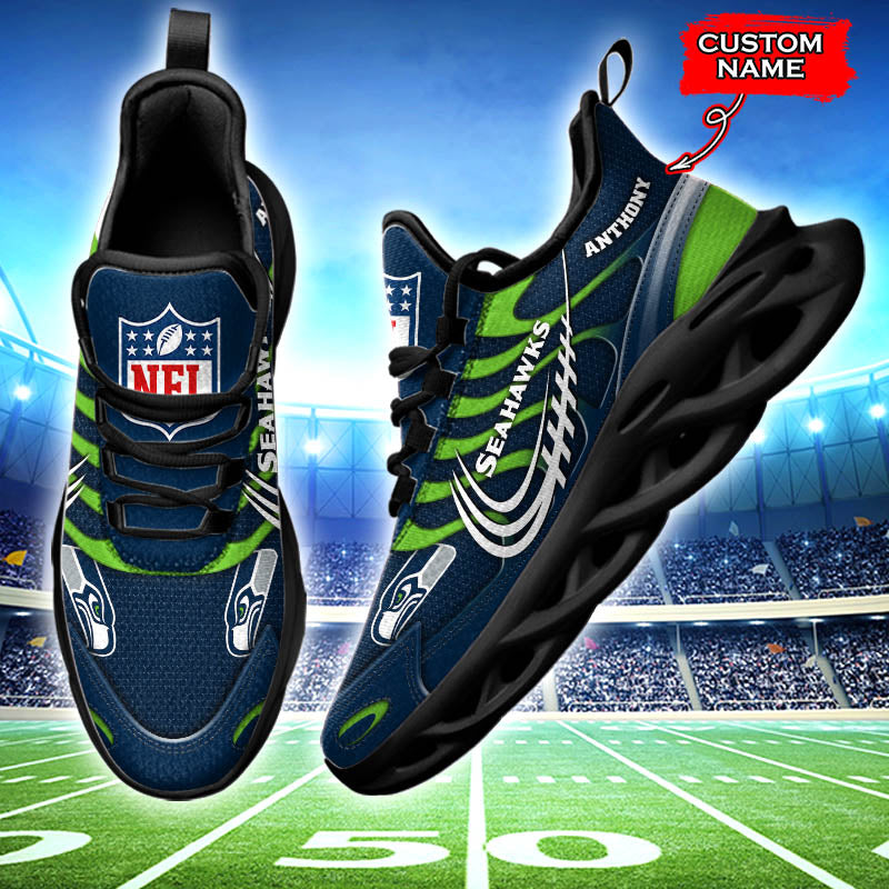 Ideafootwear Seattle Seahawks NFL Max Soul Shoes Sneakers For Men And Women