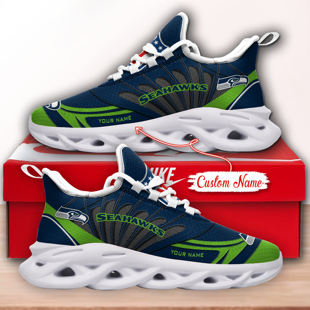 Ideafootwear Seattle Seahawks NFL Max Soul Shoes Sneakers For Men And Women