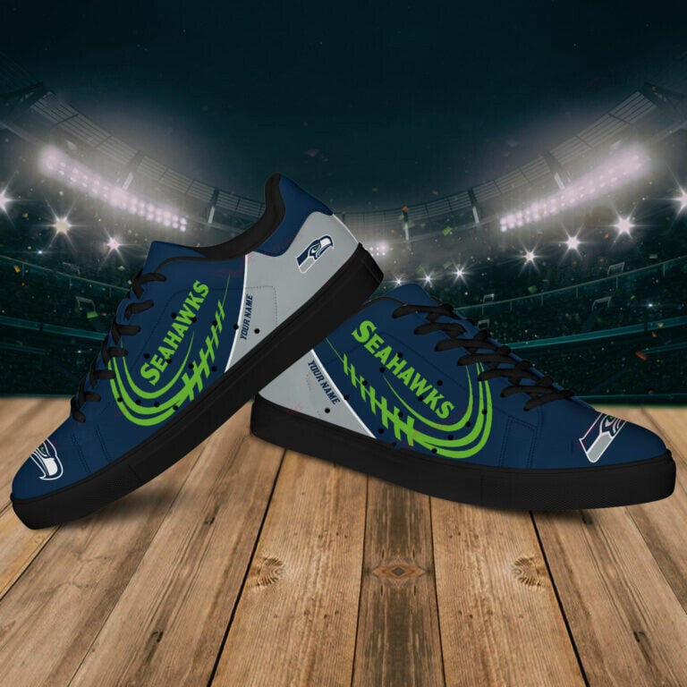 Ideafootwear Seattle Seahawks Skate Stan Shoes Sneakes For Men And Women