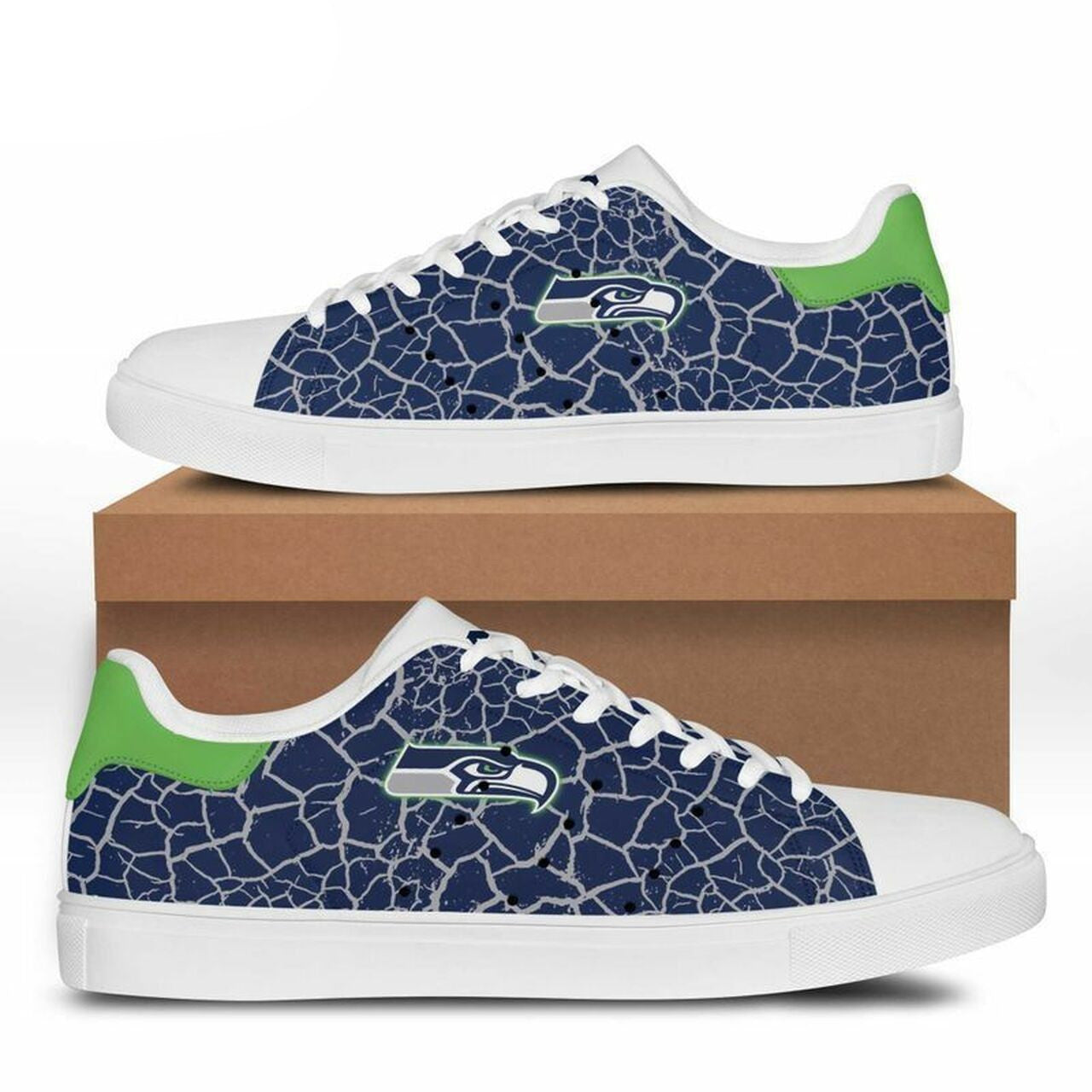 Ideafootwear Seattle Seahawks Skate Stan Shoes Sneakes For Men And Women