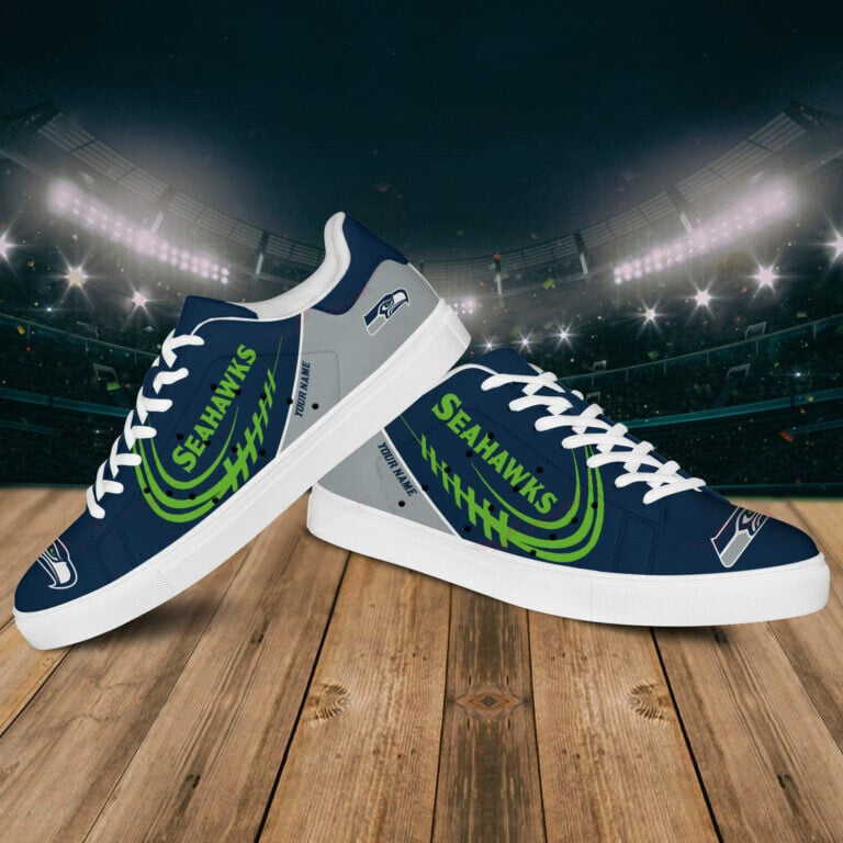 Ideafootwear Seattle Seahawks Skate Stan Shoes Sneakes For Men And Women