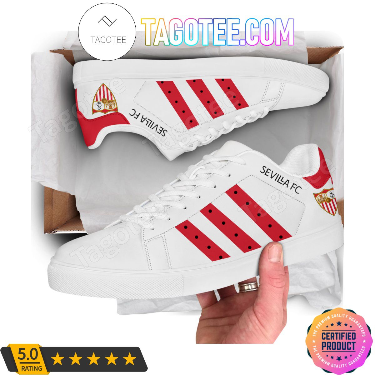 Ideafootwear Sevilla FC Skate Stan Shoes Sneakes For Men And Women