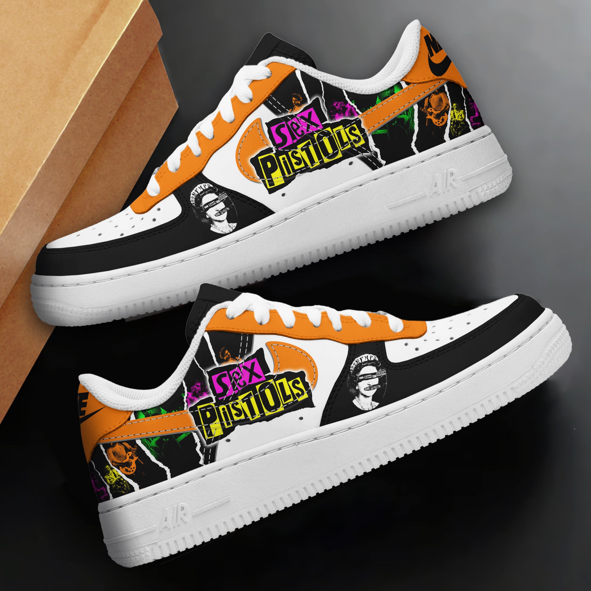 Ideafootwear Sex Pistols Air Low-Top Sneakers Shoes For Men And Women