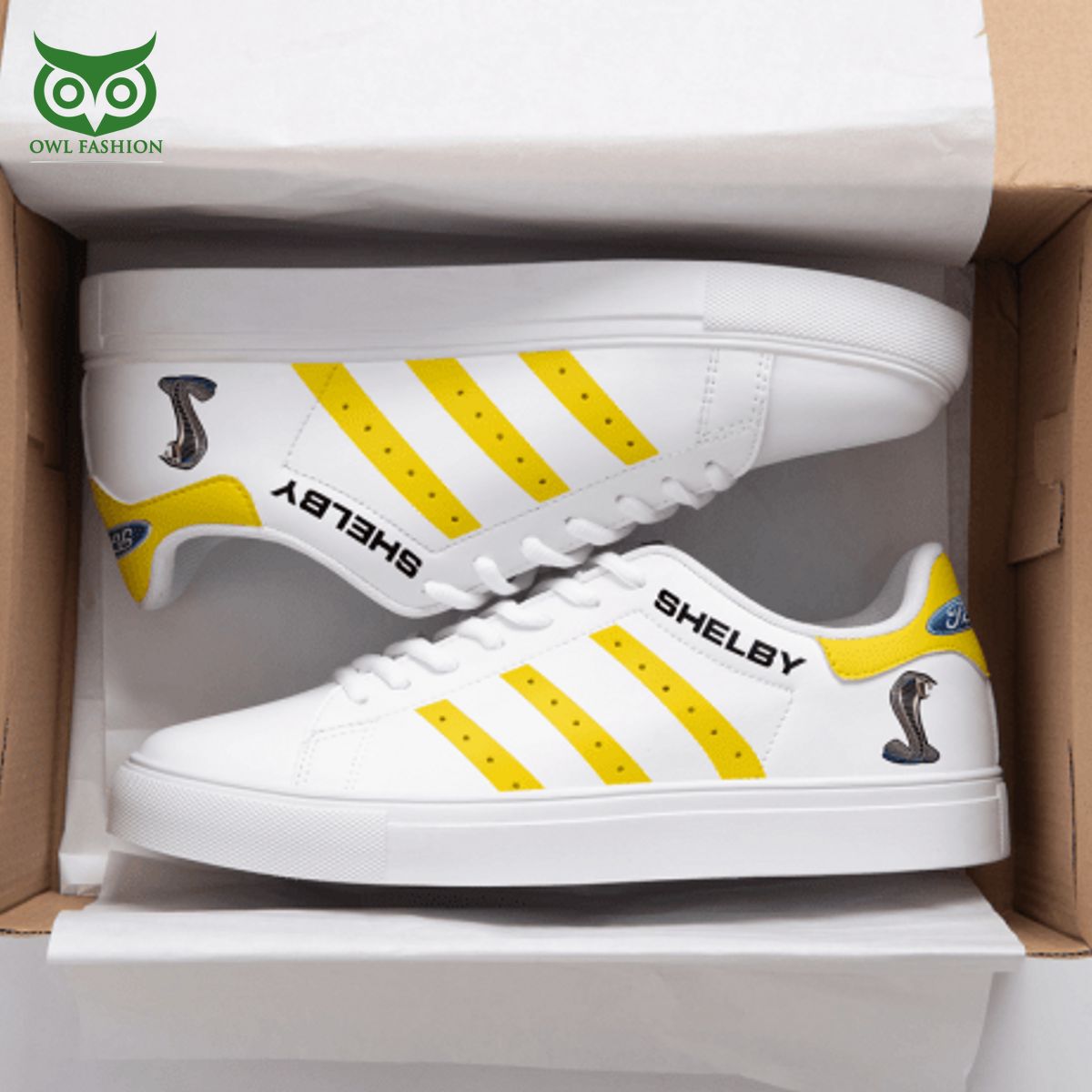 Ideafootwear Shelby Mustang Ford Skate Stan Shoes Sneakes For Men And Women
