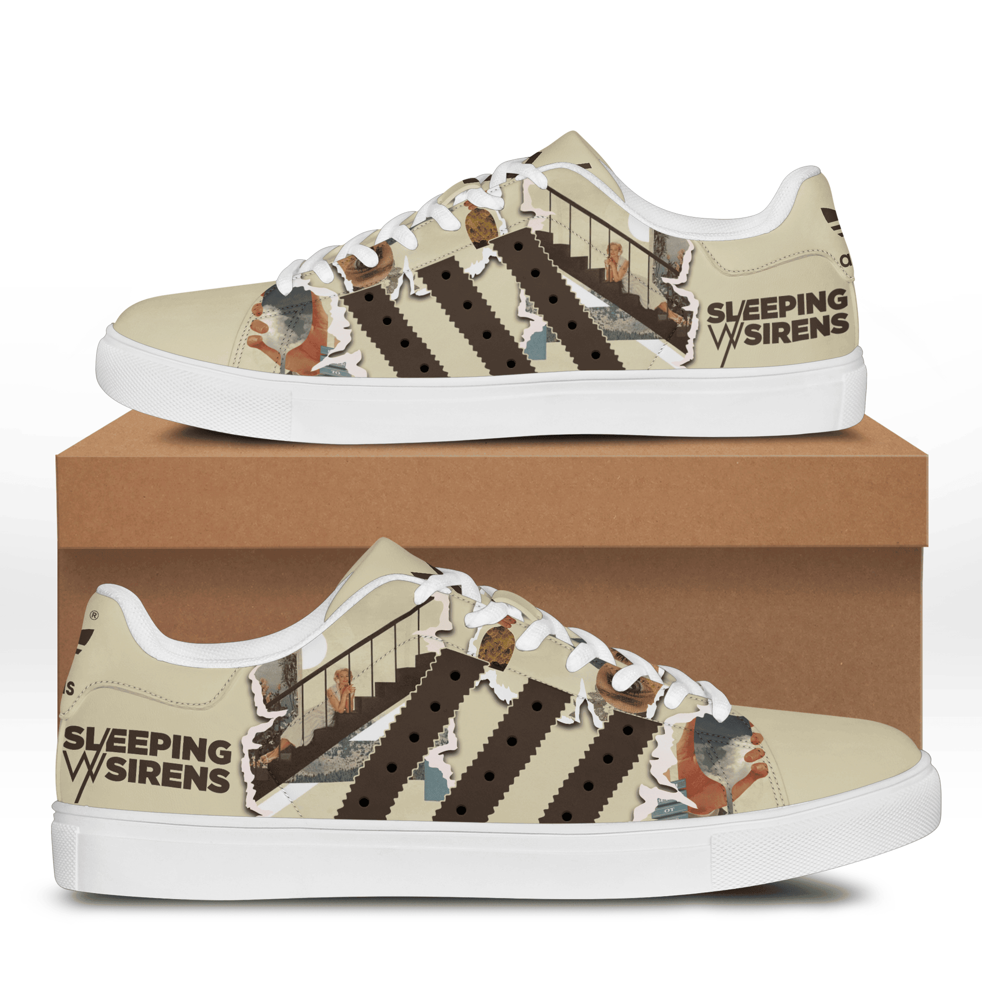 Ideafootwear Sleeping With Sirens Skate Stan Shoes Sneakes For Men And Women