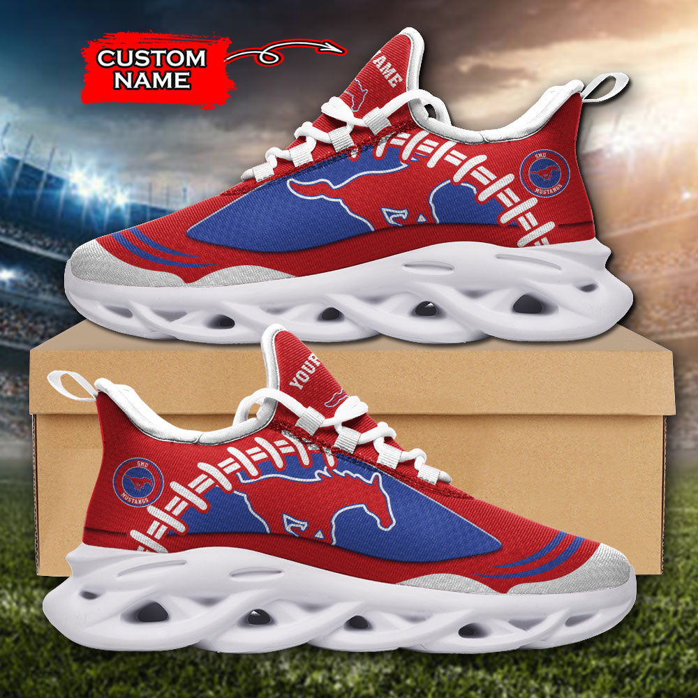 Ideafootwear SMU Mustangs NCAA Max Soul Shoes Sneakers For Men And Women