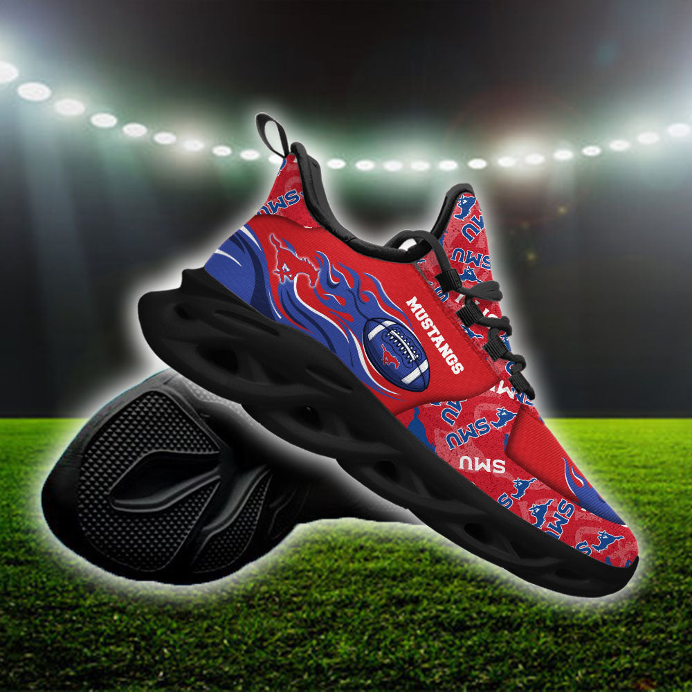 Ideafootwear SMU Mustangs NCAA Max Soul Shoes Sneakers For Men And Women