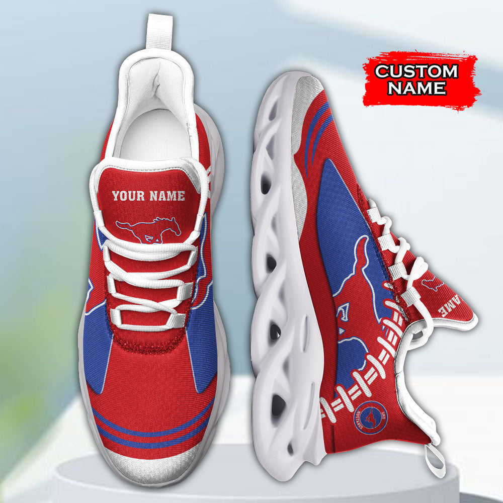 Ideafootwear SMU Mustangs NCAA Max Soul Shoes Sneakers For Men And Women