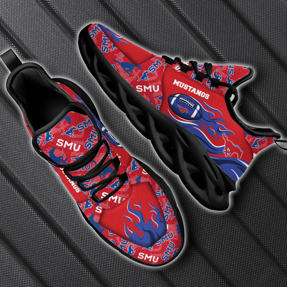 Ideafootwear SMU Mustangs NCAA Max Soul Shoes Sneakers For Men And Women
