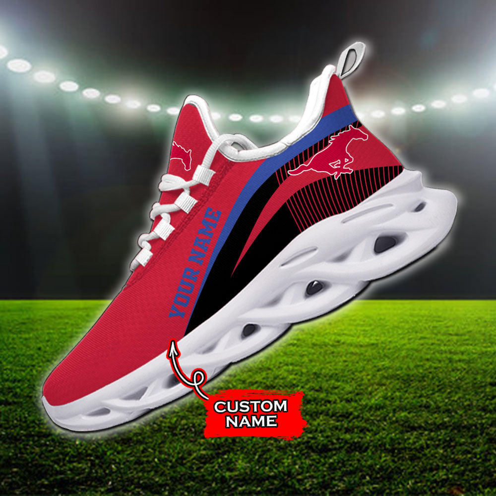Ideafootwear SMU Mustangs NCAA Max Soul Shoes Sneakers For Men And Women