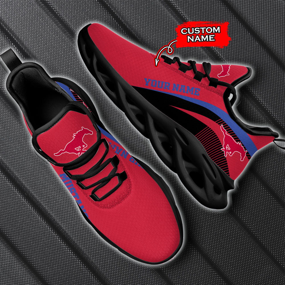 Ideafootwear SMU Mustangs NCAA Max Soul Shoes Sneakers For Men And Women