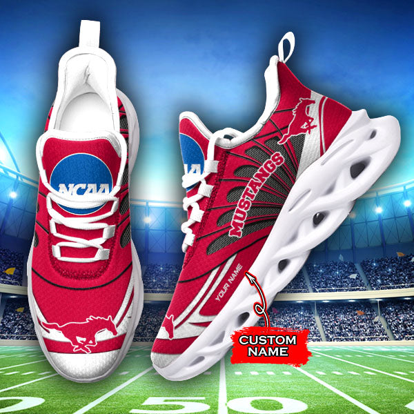 Ideafootwear SMU Mustangs NCAA Max Soul Shoes Sneakers For Men And Women