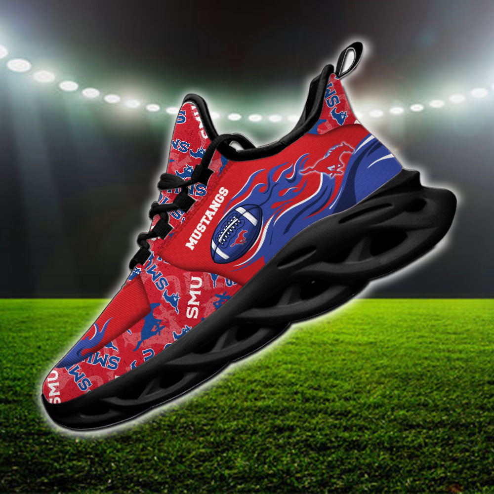 Ideafootwear SMU Mustangs NCAA Max Soul Shoes Sneakers For Men And Women
