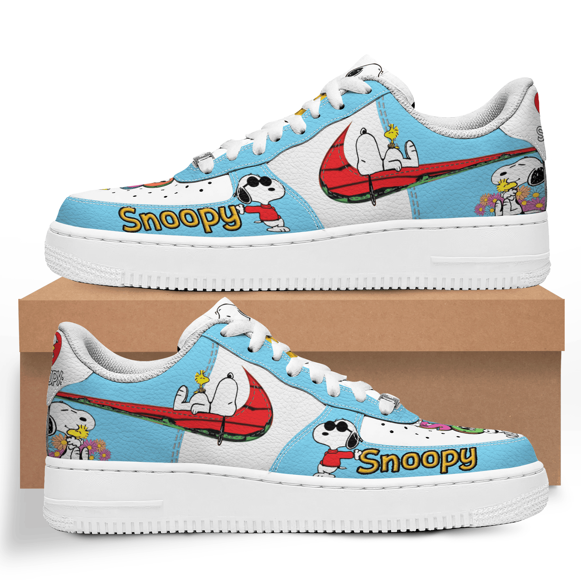 Ideafootwear Snoopy Air Low-Top Sneakers Shoes For Men And Women
