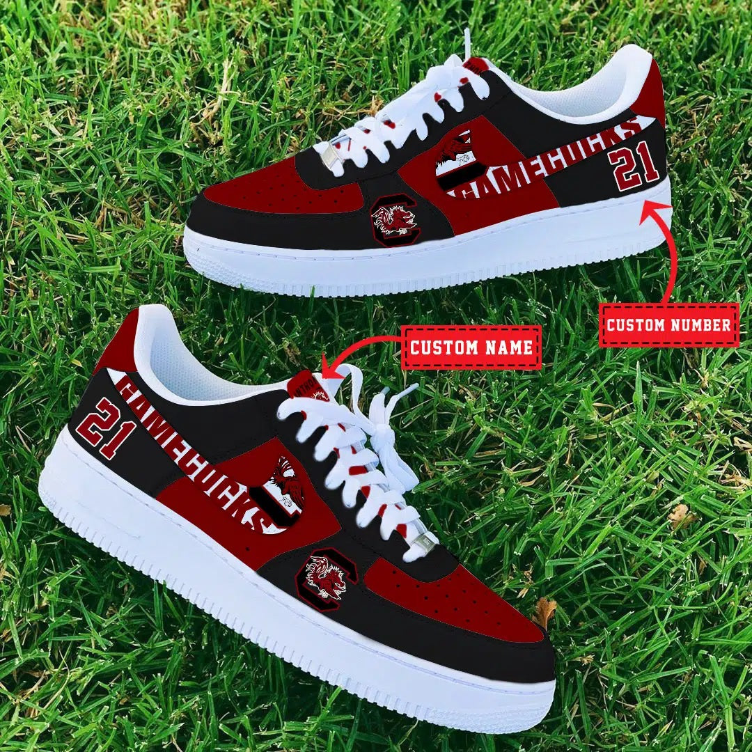 Ideafootwear South Carolina Gamecocks NCAA Air Low-Top Sneakers Shoes For Men And Women