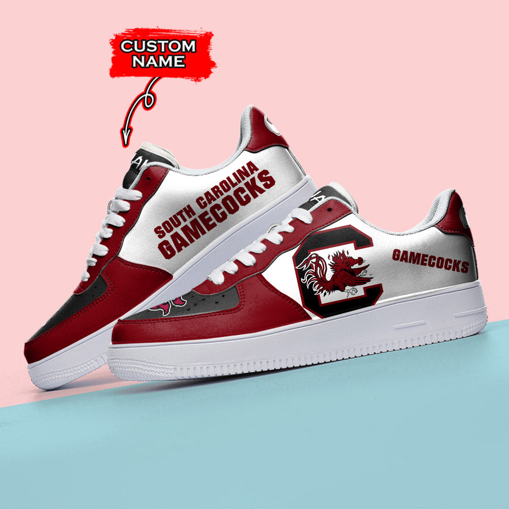 Ideafootwear South Carolina Gamecocks NCAA Air Low-Top Sneakers Shoes For Men And Women