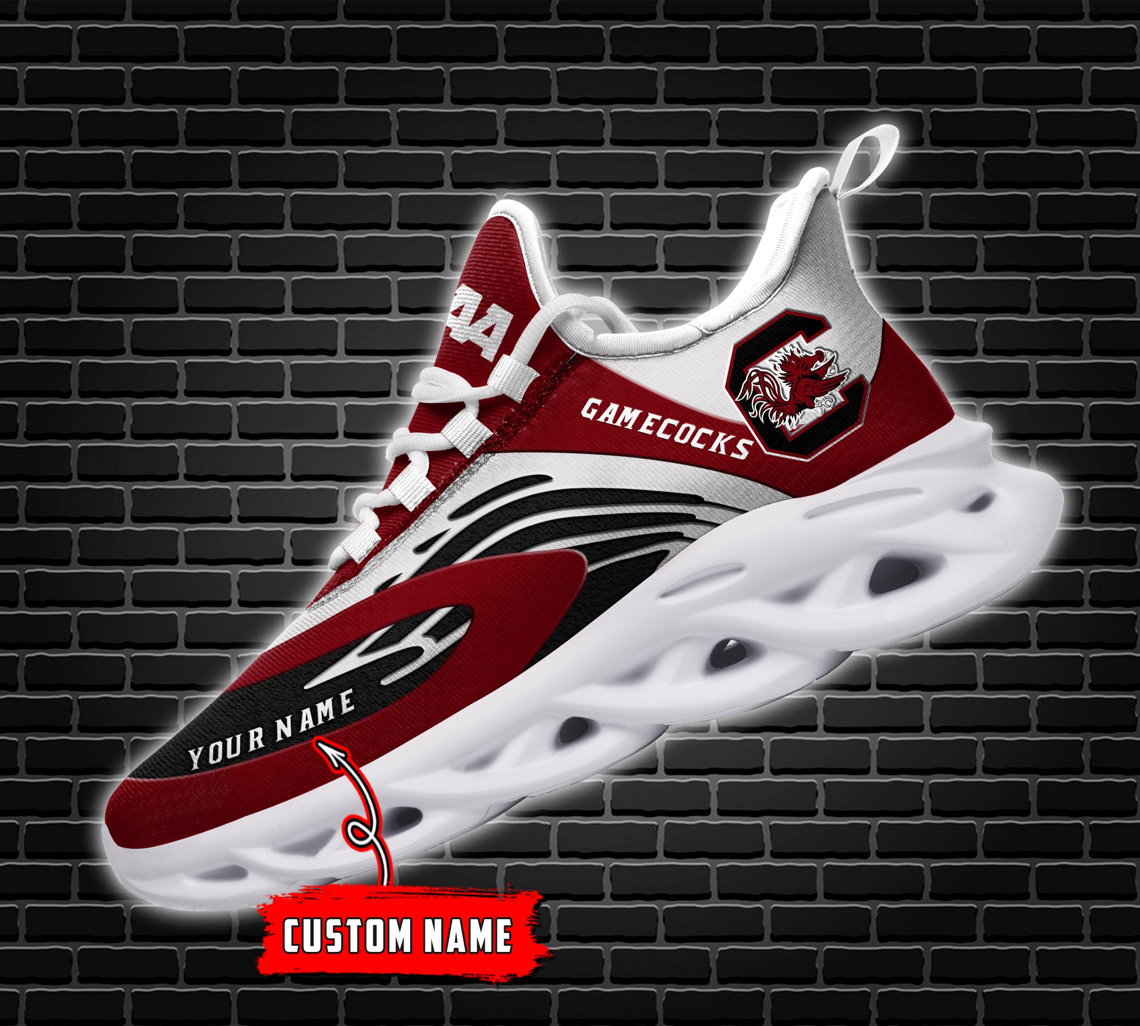 Ideafootwear South Carolina Gamecocks NCAA Max Soul Shoes Sneakers For Men And Women