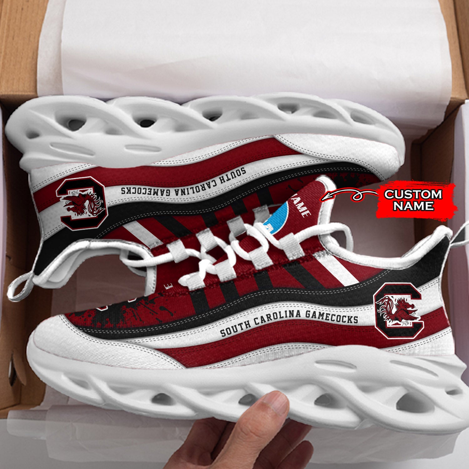 Ideafootwear South Carolina Gamecocks NCAA Max Soul Shoes Sneakers For Men And Women