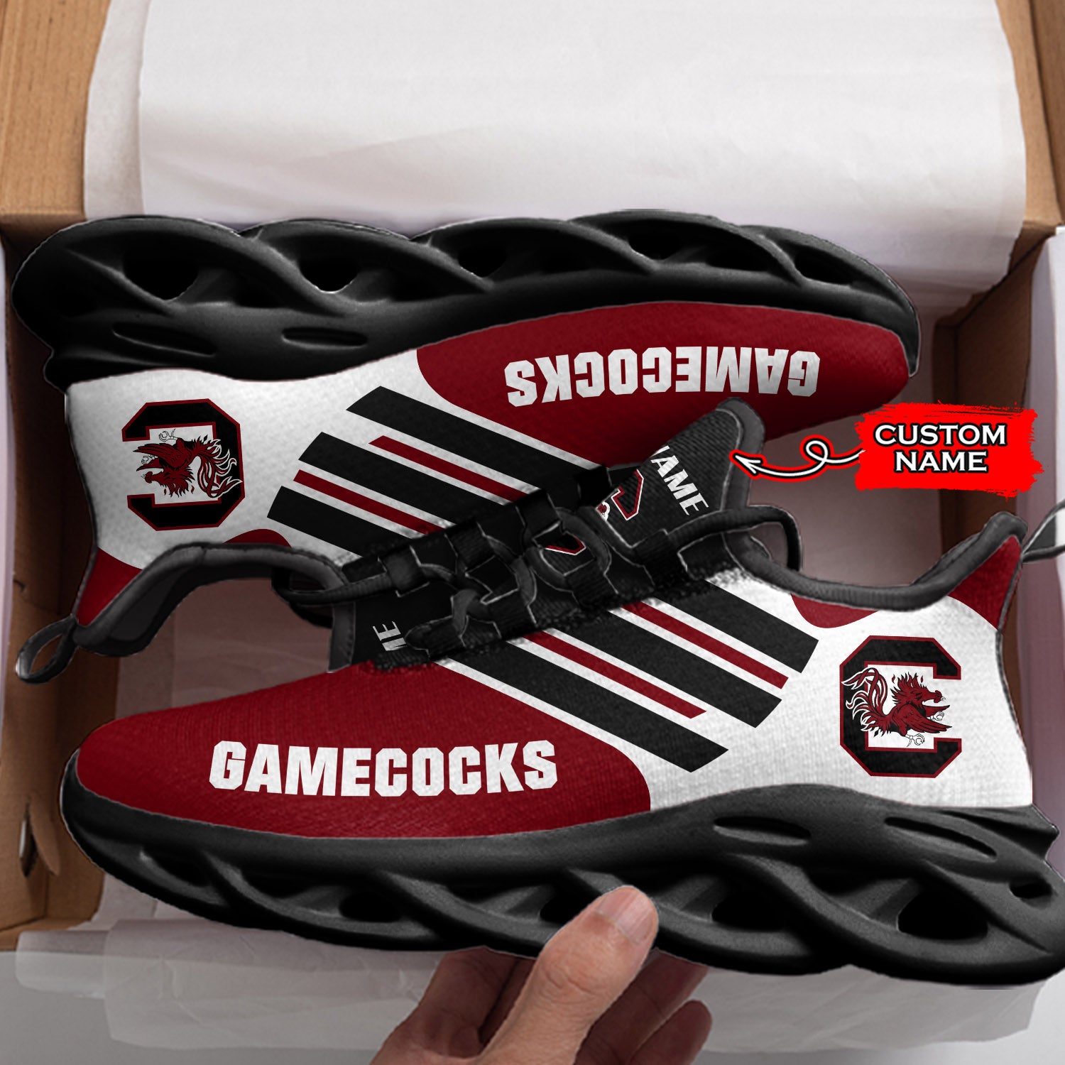 Ideafootwear South Carolina Gamecocks NCAA Max Soul Shoes Sneakers For Men And Women