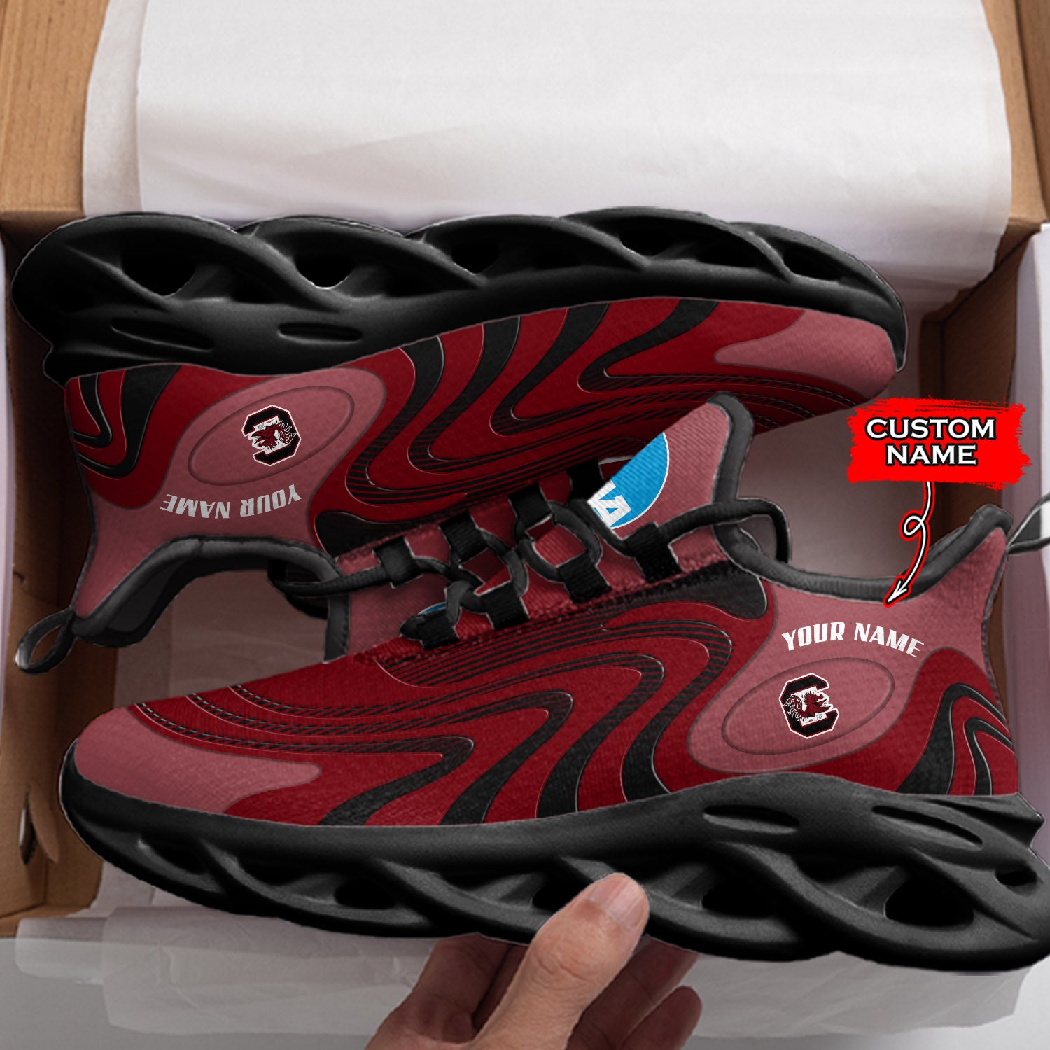 Ideafootwear South Carolina Gamecocks NCAA Max Soul Shoes Sneakers For Men And Women