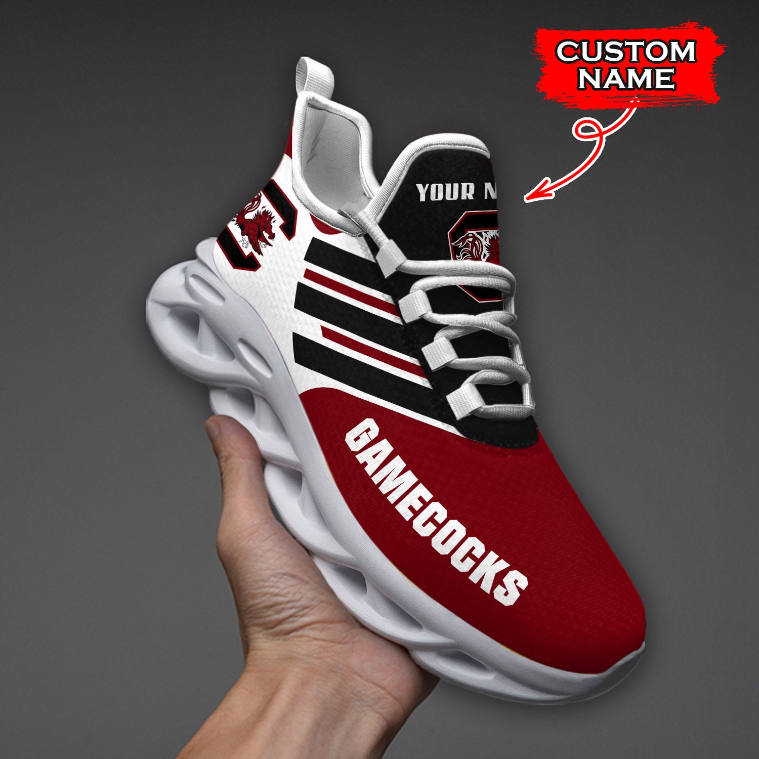 Ideafootwear South Carolina Gamecocks NCAA Max Soul Shoes Sneakers For Men And Women